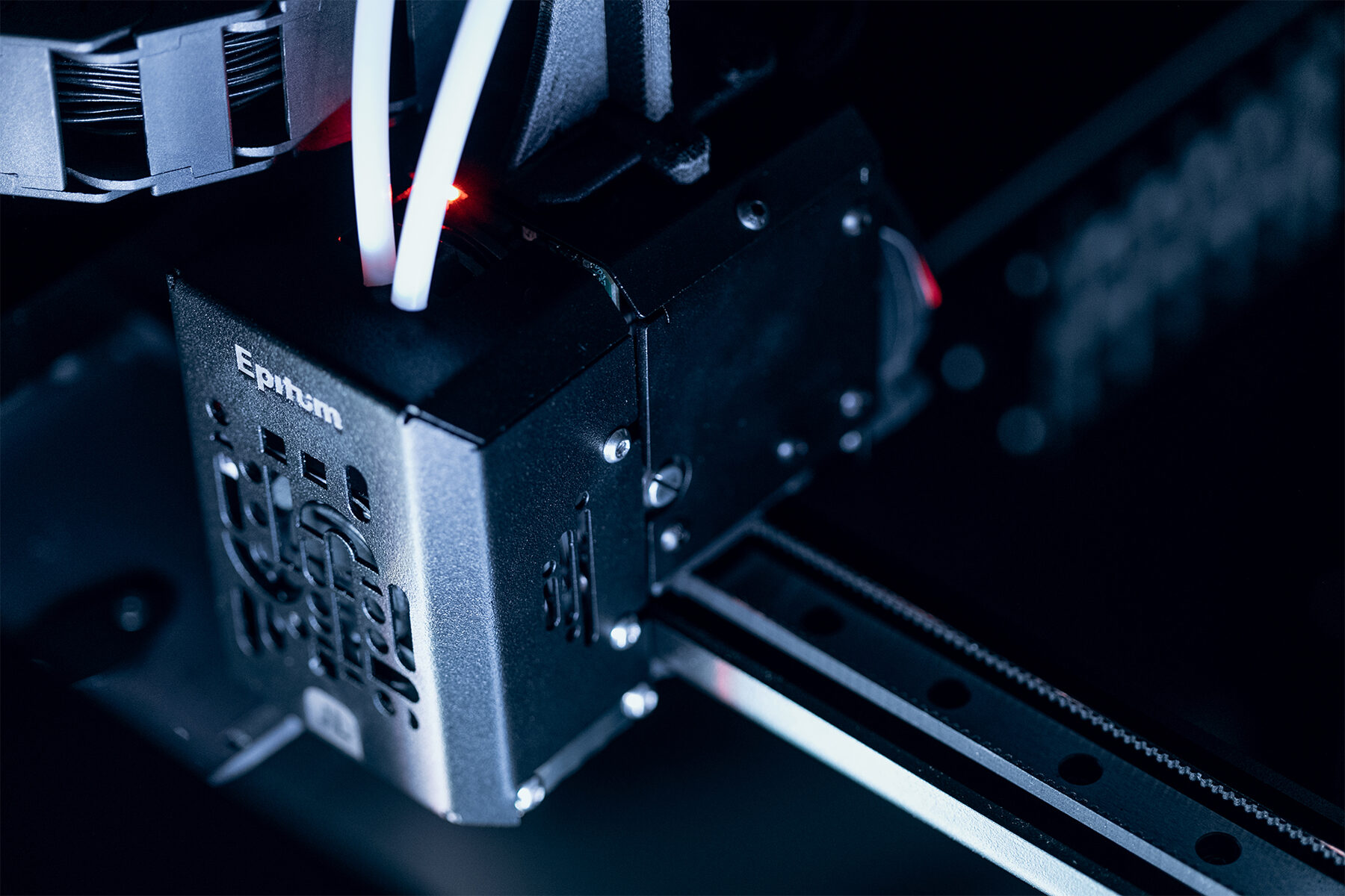 Close-up of the Epitum JetSmart dual-extruder print head