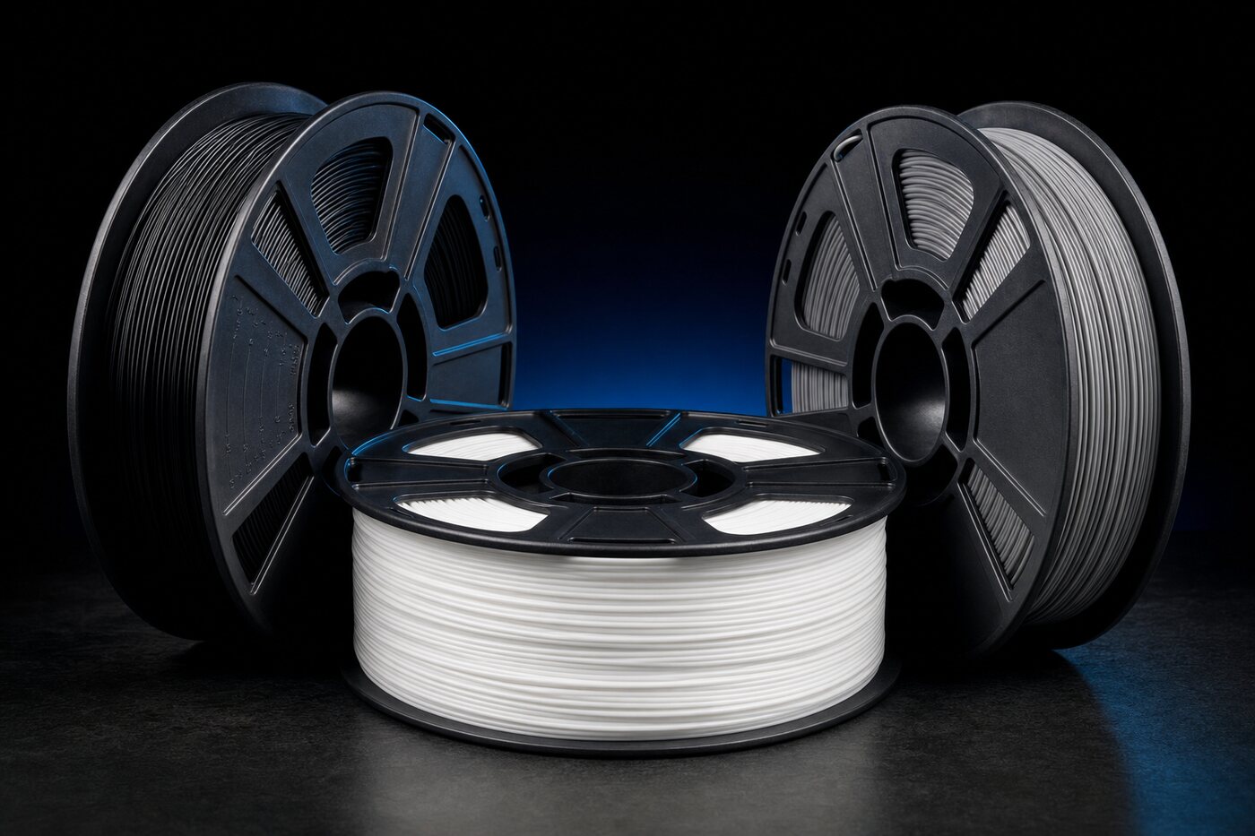 Basic plastic filament spools for Epitum 3D printers